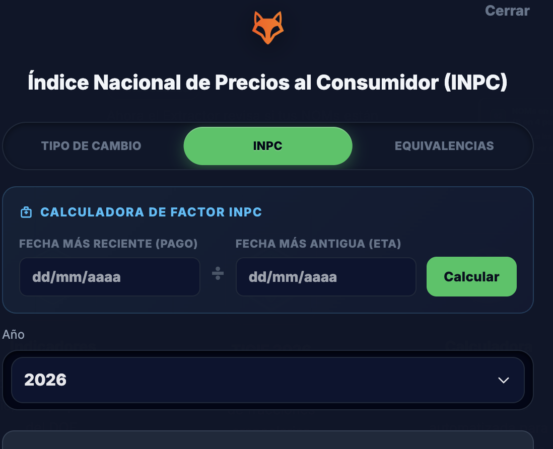 Indicadores - INPC histórico